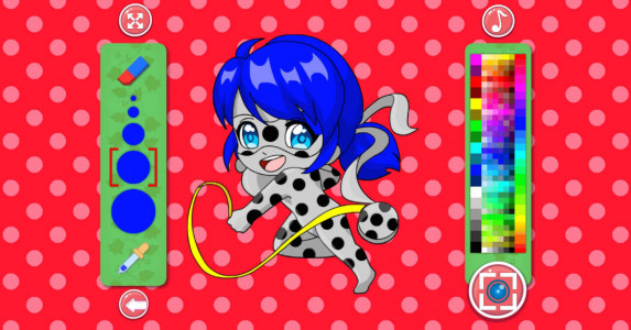 اسکرین شات بازی دفتر نقاشی دختر کفشدوزکی و پسر گربه ای 4