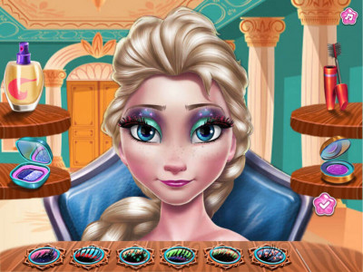 اسکرین شات بازی بازی دخترانه نقاشی صورت السا 4