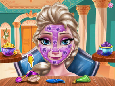 اسکرین شات بازی بازی دخترانه نقاشی صورت السا 3