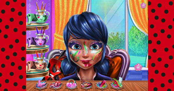 اسکرین شات بازی بازی دخترانه نقاشی صورت دخترکفشدوزکی 2