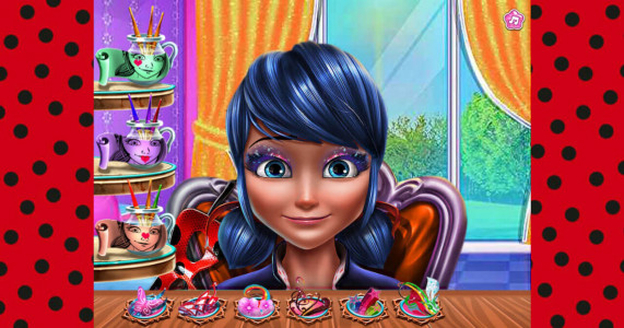 اسکرین شات بازی بازی دخترانه نقاشی صورت دخترکفشدوزکی 4