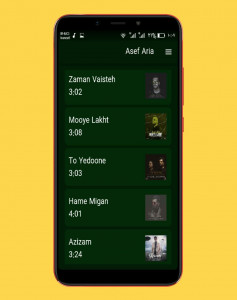 اسکرین شات برنامه آهنگ های آصف آریا |غیررسمی 3