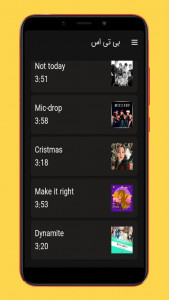 اسکرین شات برنامه آهنگ های بی تی اس BTS 3