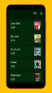 اسکرین شات برنامه آهنگ های گروه اکسو غیررسمی 2