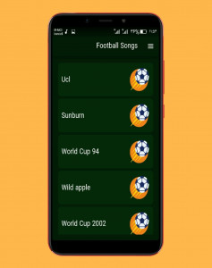 اسکرین شات برنامه آهنگ های فوتبالی | بدون اینترنت 3