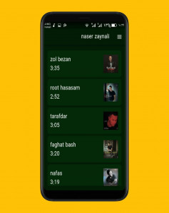 اسکرین شات برنامه آهنگ های ناصر زینعلی |بدون اینترنت 3