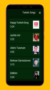 اسکرین شات برنامه آهنگ های ترکیه ای 2