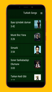 اسکرین شات برنامه آهنگ های ترکیه ای 3