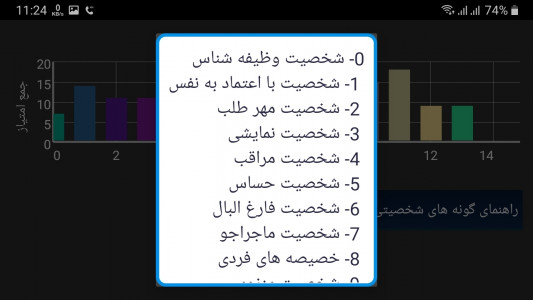 اسکرین شات برنامه شناخت شخصیت 4