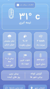 اسکرین شات 1 برنامه هواشناسی همراه من