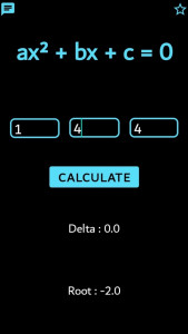 اسکرین شات برنامه حل معادله درجه دو 4