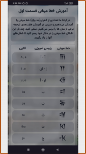 اسکرین شات برنامه خط میخی با کیبورد فارسی 5