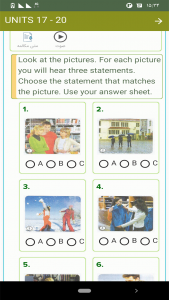 اسکرین شات برنامه کتاب هوشمند مهارت های شنیداری - تکتیس 1 (پایه) 9