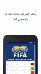 اسکرین شات برنامه ورلد کاپ | اپلیکیشن اختصاصی جام جهانی ۲۰۱۸ 1