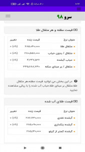 اسکرین شات 9 برنامه ‏قیمت طلا امروز
