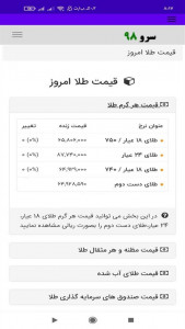 اسکرین شات 4 برنامه ‏قیمت طلا امروز
