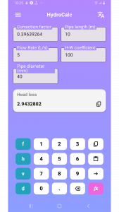 اسکرین شات 6 برنامه ‏فرمول‌های هیدرولیک