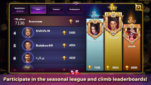 اسکرین شات بازی Online Backgammon Game 7