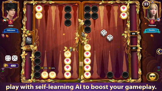 اسکرین شات بازی Online Backgammon Game 4