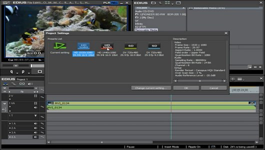 اسکرین شات برنامه تدوین و ویرایش فیلم با Edius 2