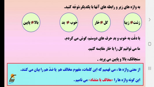 اسکرین شات برنامه آموزش فارسی پنجم دبستان 6