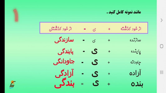 اسکرین شات برنامه آموزش نگارش فارسی پنجم دبستان 5