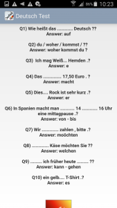 اسکرین شات برنامه آزمونک زبان آلمانی 8