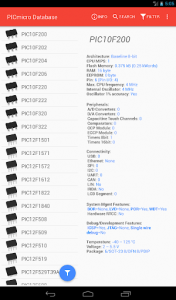 اسکرین شات برنامه PICmicro Database 6