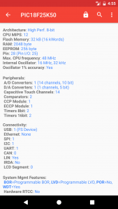 اسکرین شات 2 برنامه PICmicro Database