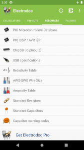 اسکرین شات برنامه Electrodoc - electronics tools 3