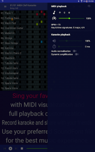 اسکرین شات برنامه MIDI Clef Karaoke Player 8