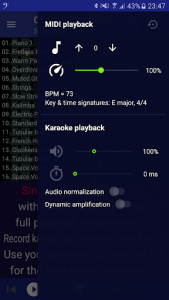 اسکرین شات برنامه MIDI Clef Karaoke Player 2
