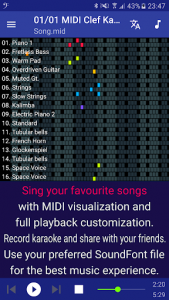 اسکرین شات برنامه MIDI Clef Karaoke Player 1