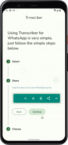اسکرین شات برنامه Transcriber for WhatsApp 3