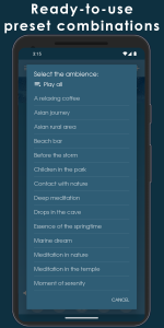 اسکرین شات 5 برنامه Ambience: sleep sounds