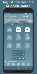 اسکرین شات 2 برنامه Ambience: sleep sounds