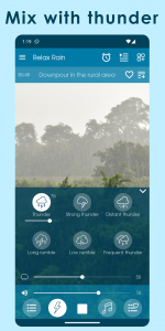 اسکرین شات 3 برنامه Relax Rain: sleep sounds