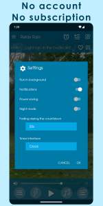 اسکرین شات برنامه Relax Rain: sleep sounds 8