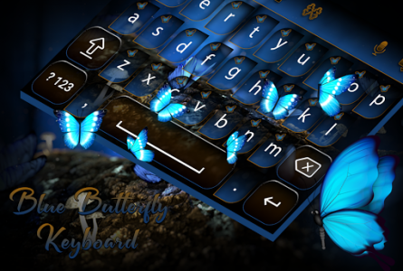 اسکرین شات برنامه Blue Butterfly Keyboard 1