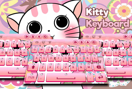 اسکرین شات برنامه Kitty Keyboard - My Keyboard 1