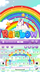 اسکرین شات برنامه Rainbow Keyboard 2