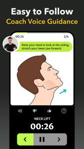 اسکرین شات 3 برنامه Jawline Exercises - Face Yoga