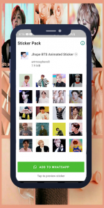 اسکرین شات برنامه Jhope BTS Animated WASticker 8