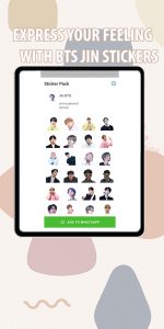 اسکرین شات برنامه Jin BTS WASticker 3