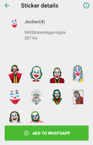 اسکرین شات برنامه WAStickerApps-: Joker Sticker For WhatsApp 5