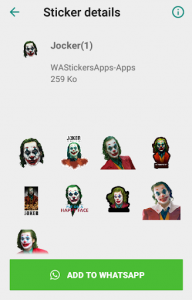 اسکرین شات برنامه WAStickerApps-: Joker Sticker For WhatsApp 2