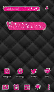 اسکرین شات برنامه Black x Pink Theme 1