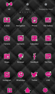 اسکرین شات برنامه Black x Pink Theme 3