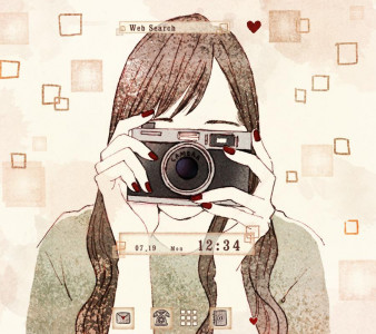 اسکرین شات 1 برنامه Camera Girl Theme