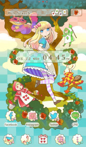 اسکرین شات 1 برنامه Colorful Alice +HOME Theme